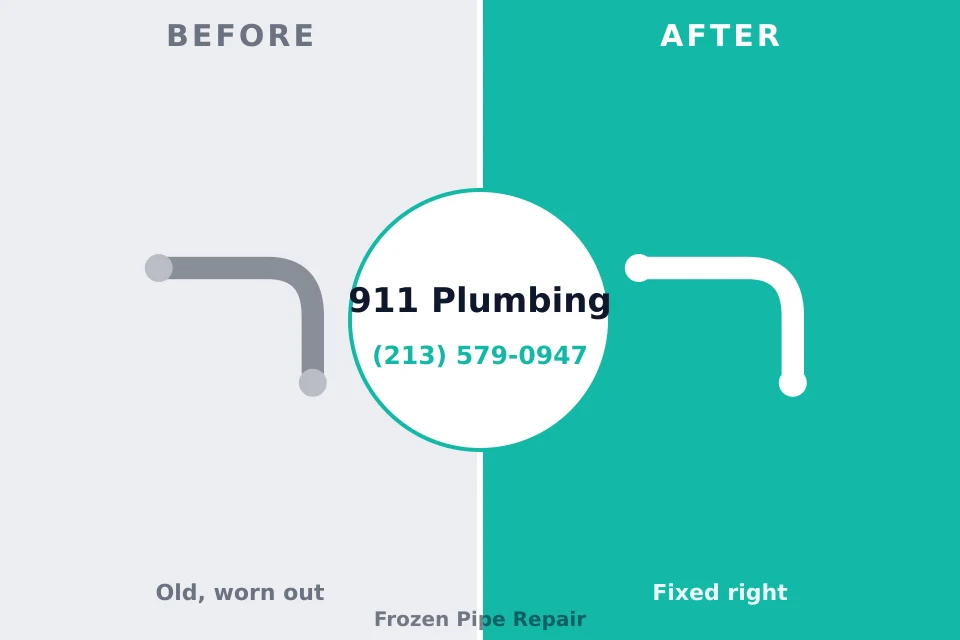 Before and after: plumbing repair Homestead Base, FL